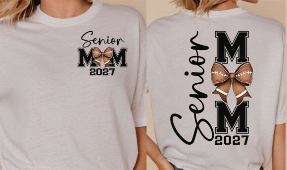 Senior Football Mom Graphic Tee