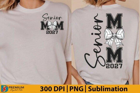 Senior Volley Ball Mom 2027 Tee
