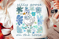 Blue Floral Collage Sweatshirt
