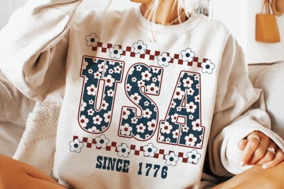 Blue Checkered Mama Sweatshirt