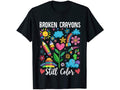 Broken Crayons Still Color Graphic Tee design