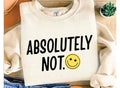 Cream Smiley Quote Sweatshirt