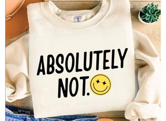 Cream Smiley Quote Sweatshirt