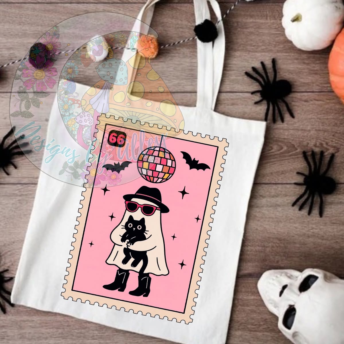 Spooky Disco Ghost Halloween Trick or Treat Bag