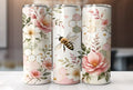 Honeybee and Blush Floral Tumbler