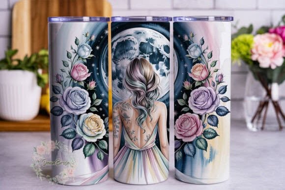 Moon & Roses Tumbler
