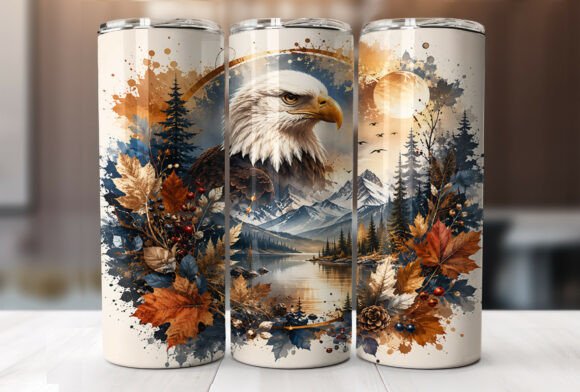 🦅 Autumn Eagle Wilderness Tumbler