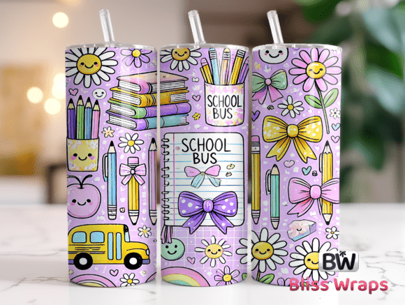 📚 Back to School Doodles Tumbler