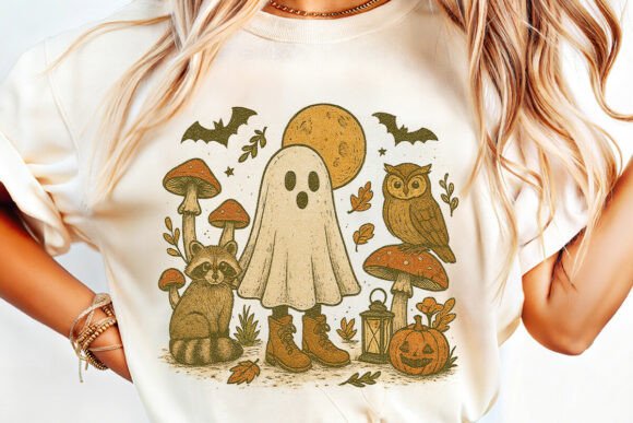 Boho Ghost Kids Graphic Tee