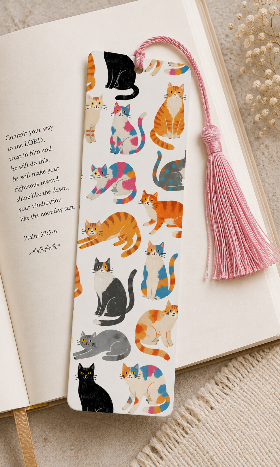 🐱 Colorful Cat Lover Bookmark