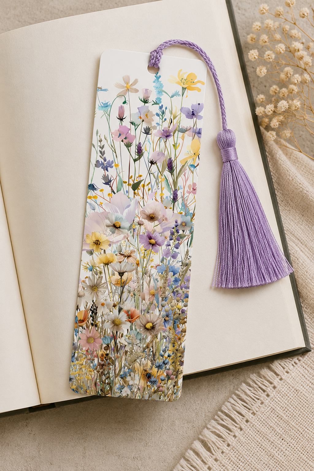 Pastel Wildflower Meadow Bookmark