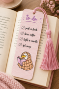 Cozy Reading Checklist Bookmark