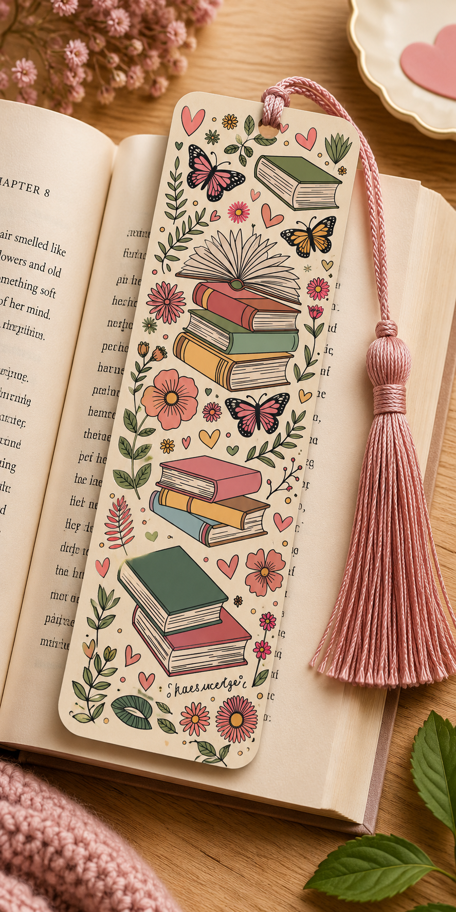 Book Lover’s Garden Bookmark
