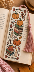 Pumpkins, Books & Cozy Vibes Bookmark