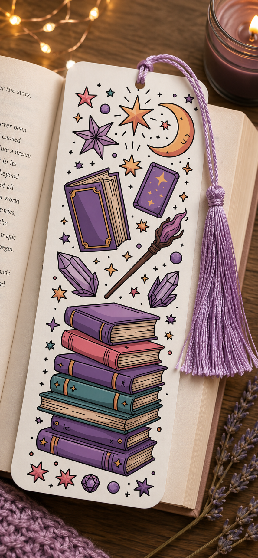 Mystical Reader Bookworm Bookmark