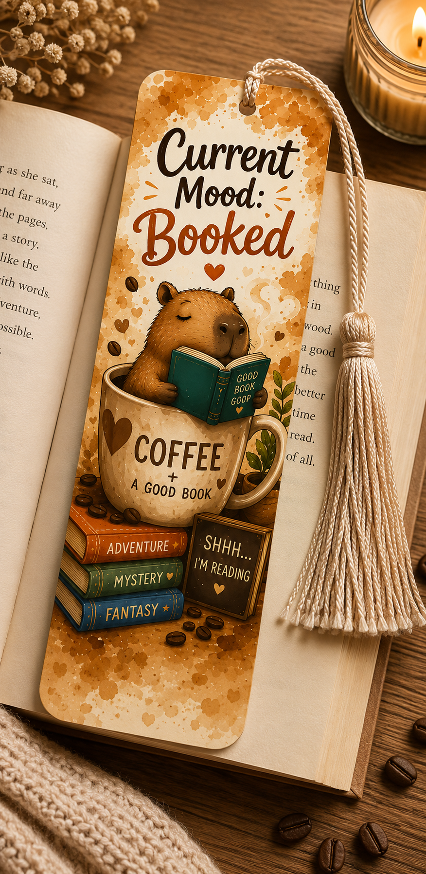 Current Mood: Booked Bookmark ☕📚