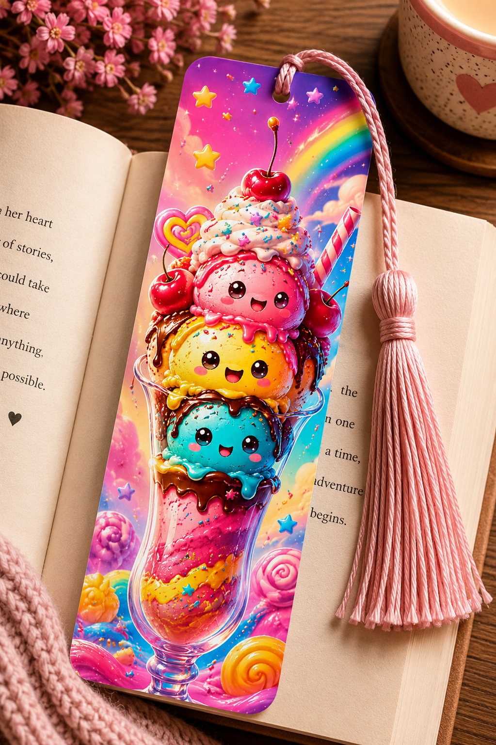 🍦 Rainbow Sweet Treats Bookmark