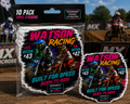Watson's Racing 10 Pack 3" of Waterproof Stickers