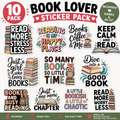 📚 Book Lover Sticker Pack – 10 Pack