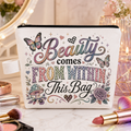 Beauty Comes From Within Makeup Bag