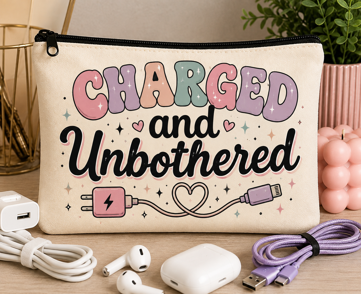Charged and Unbothered Pouch