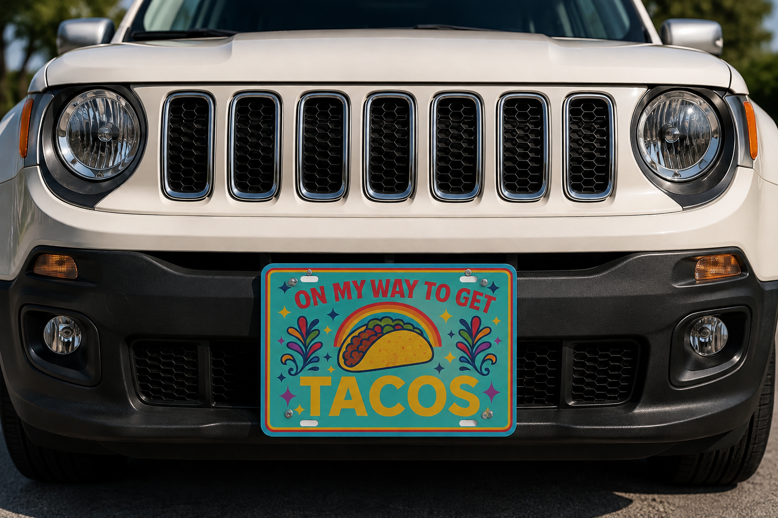 On my wat to get Tacos Vanity Plate