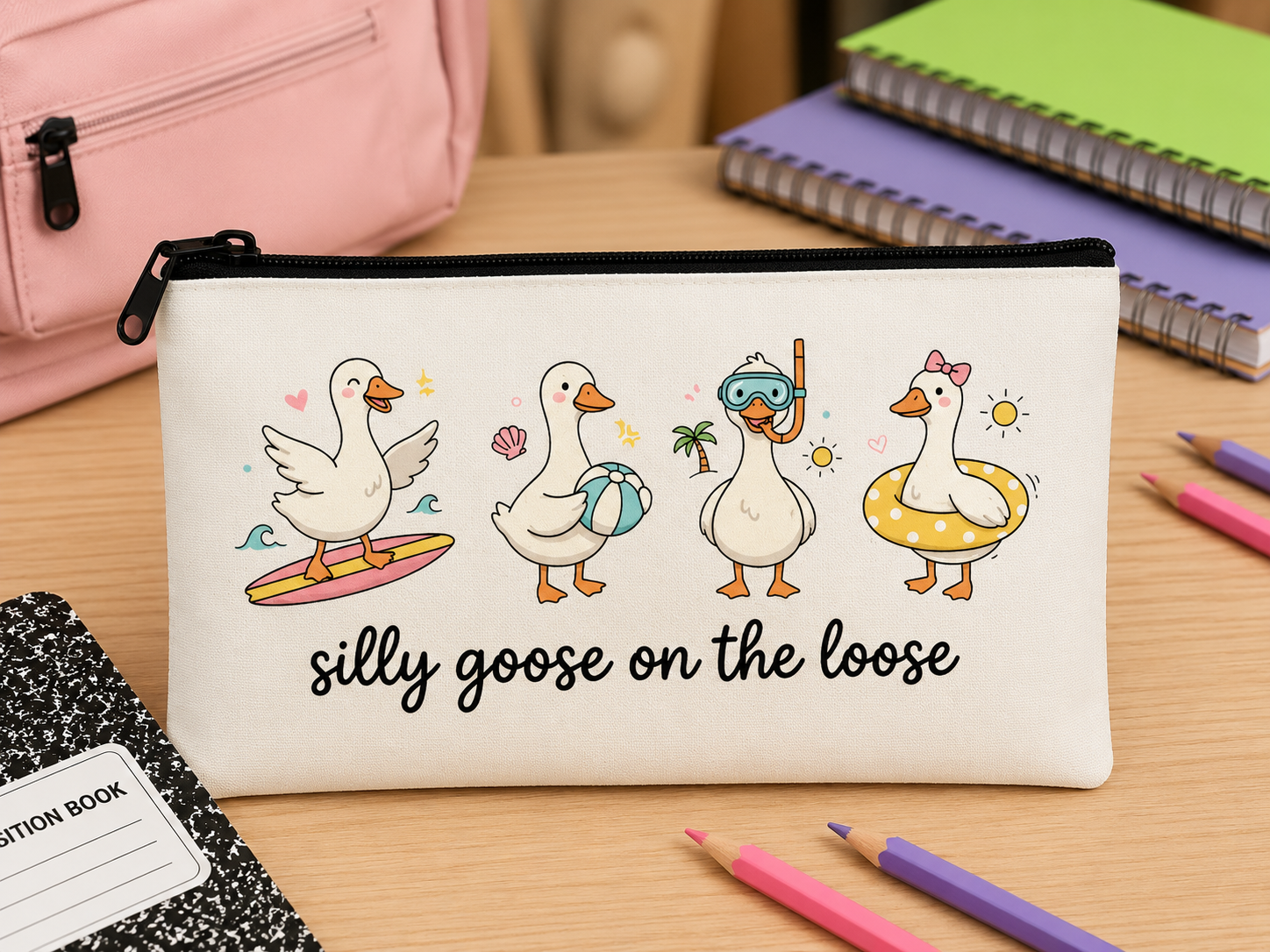 Silly Goose on the Loose Pencil Pouch