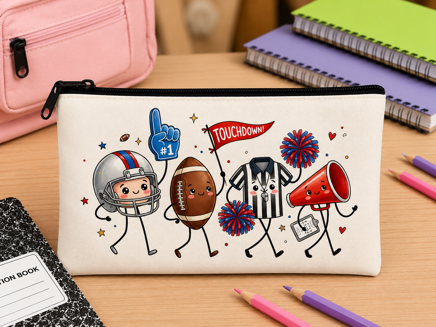 Game Day Football Pencil Pouch