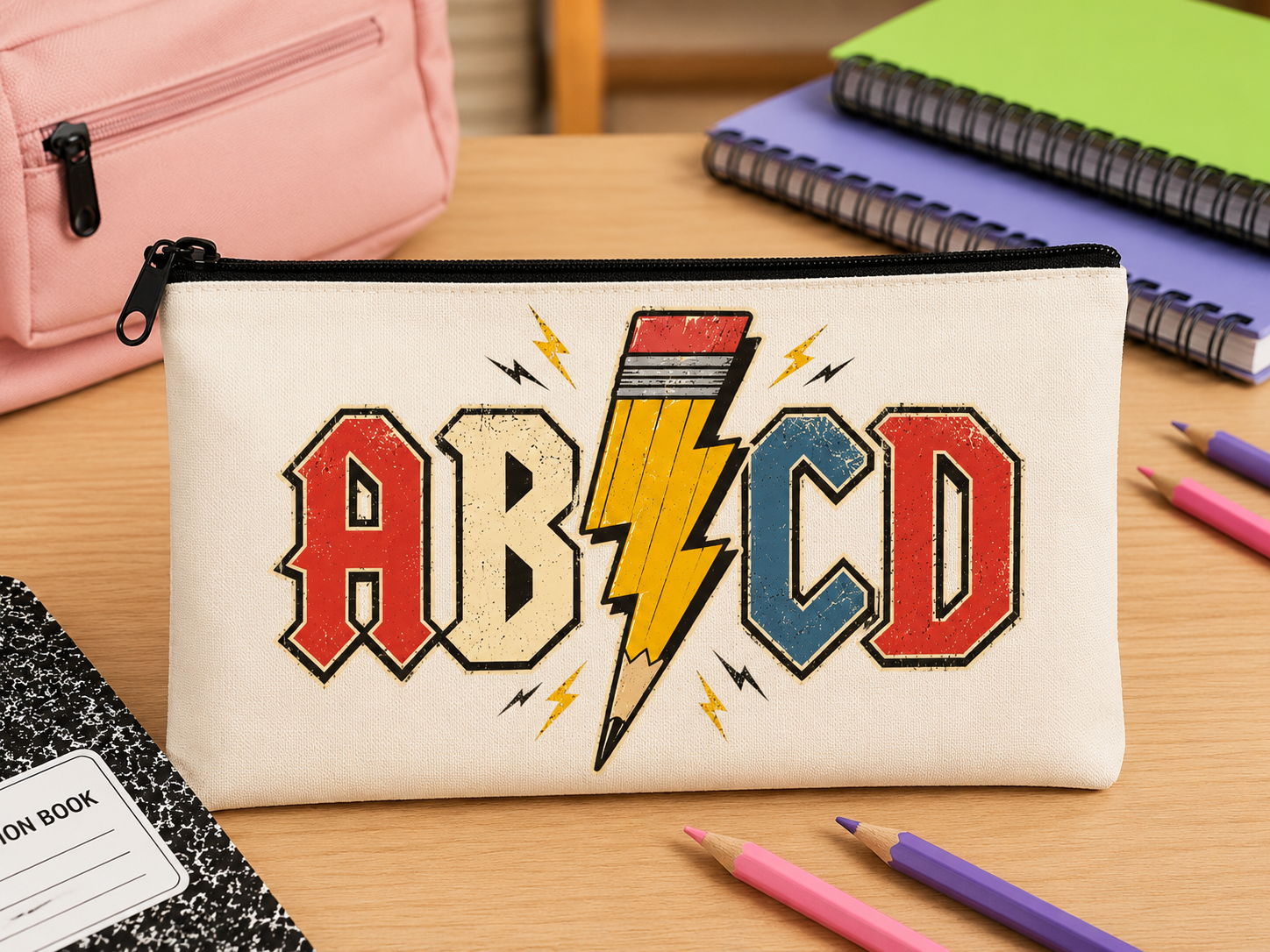 ABCD Rock School Pencil Pouch