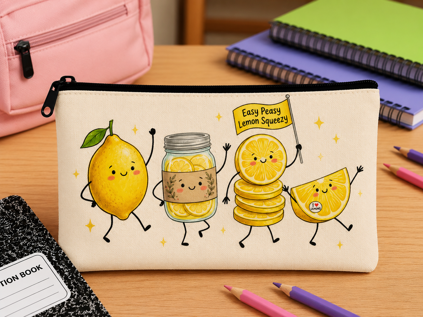 Easy Peasy Lemon Squeezy Pencil Pouch