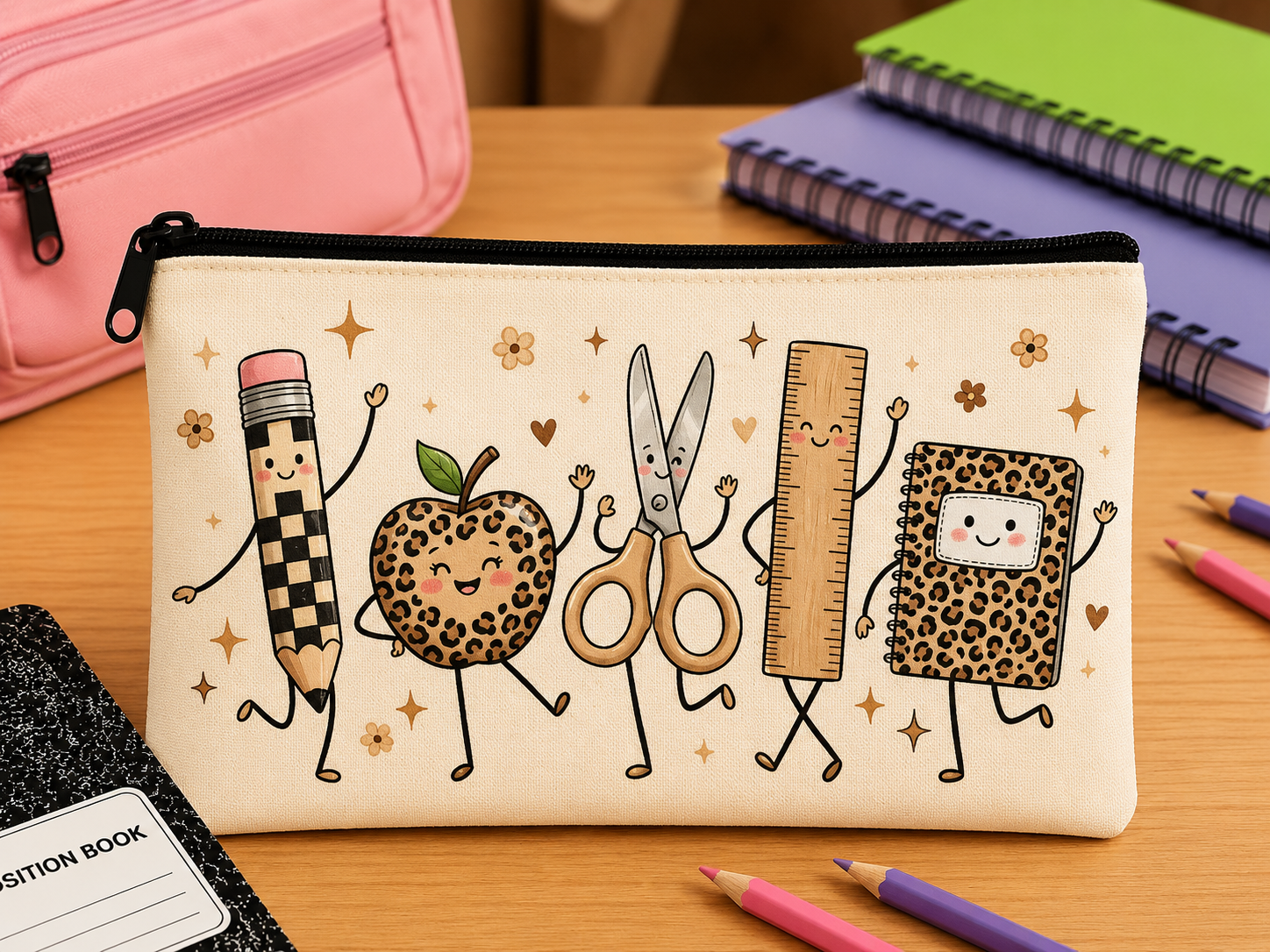 Stylish School Supplies Pencil Pouch