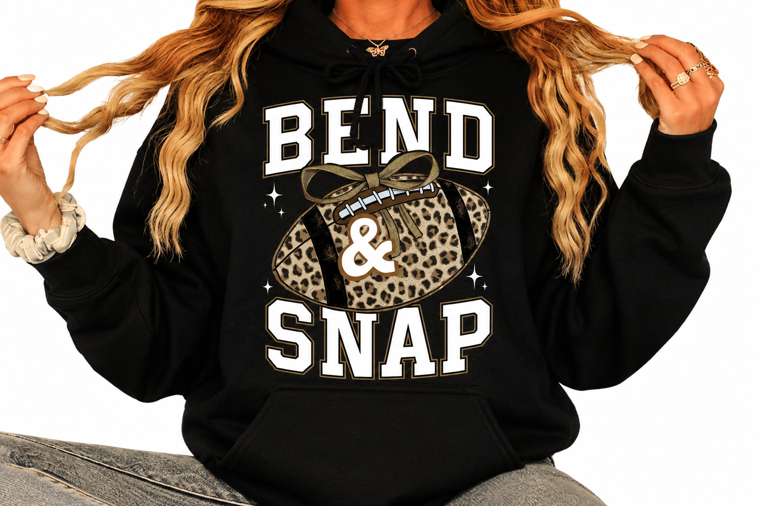 Bend & Snap Cheeta Football Hoodie