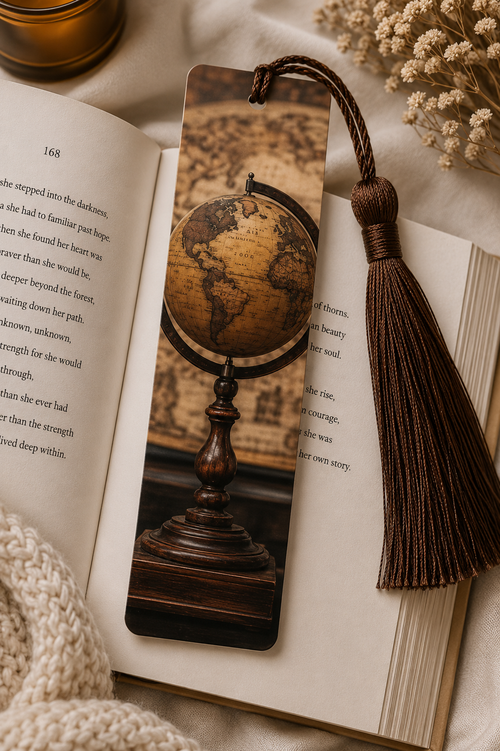 World Map Globe Bookmark