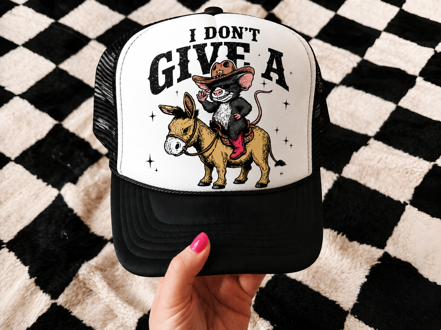 I dont give a Rats Ass trucker Hat