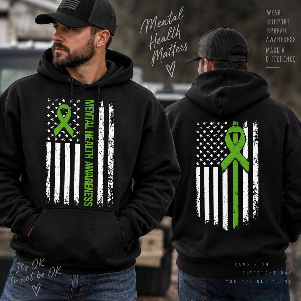 Mental Health Awareness Flag Hoodie