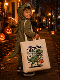 Skeleton T-Rex Trick or Treat Bag