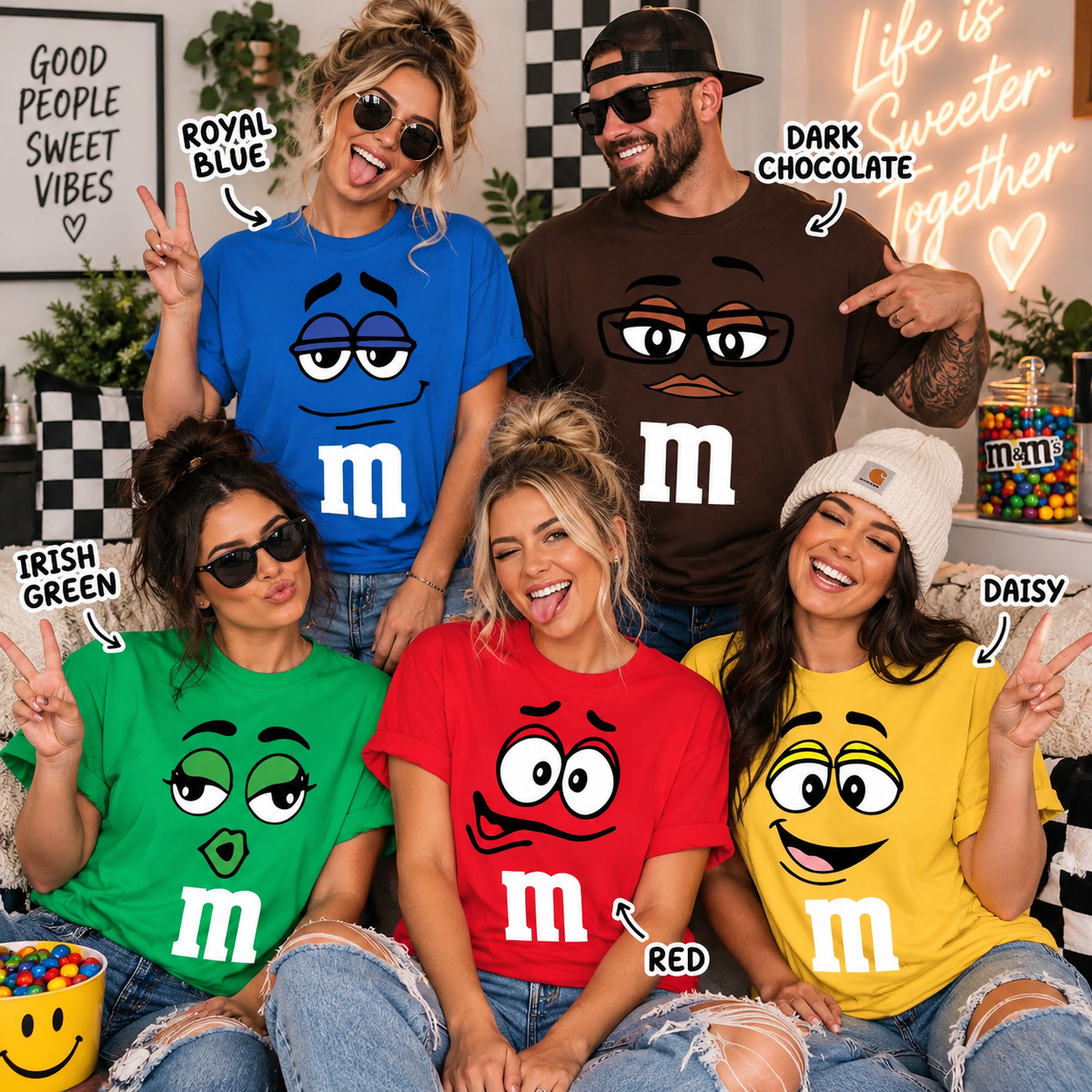 M&M Inspired Character T-Shirts