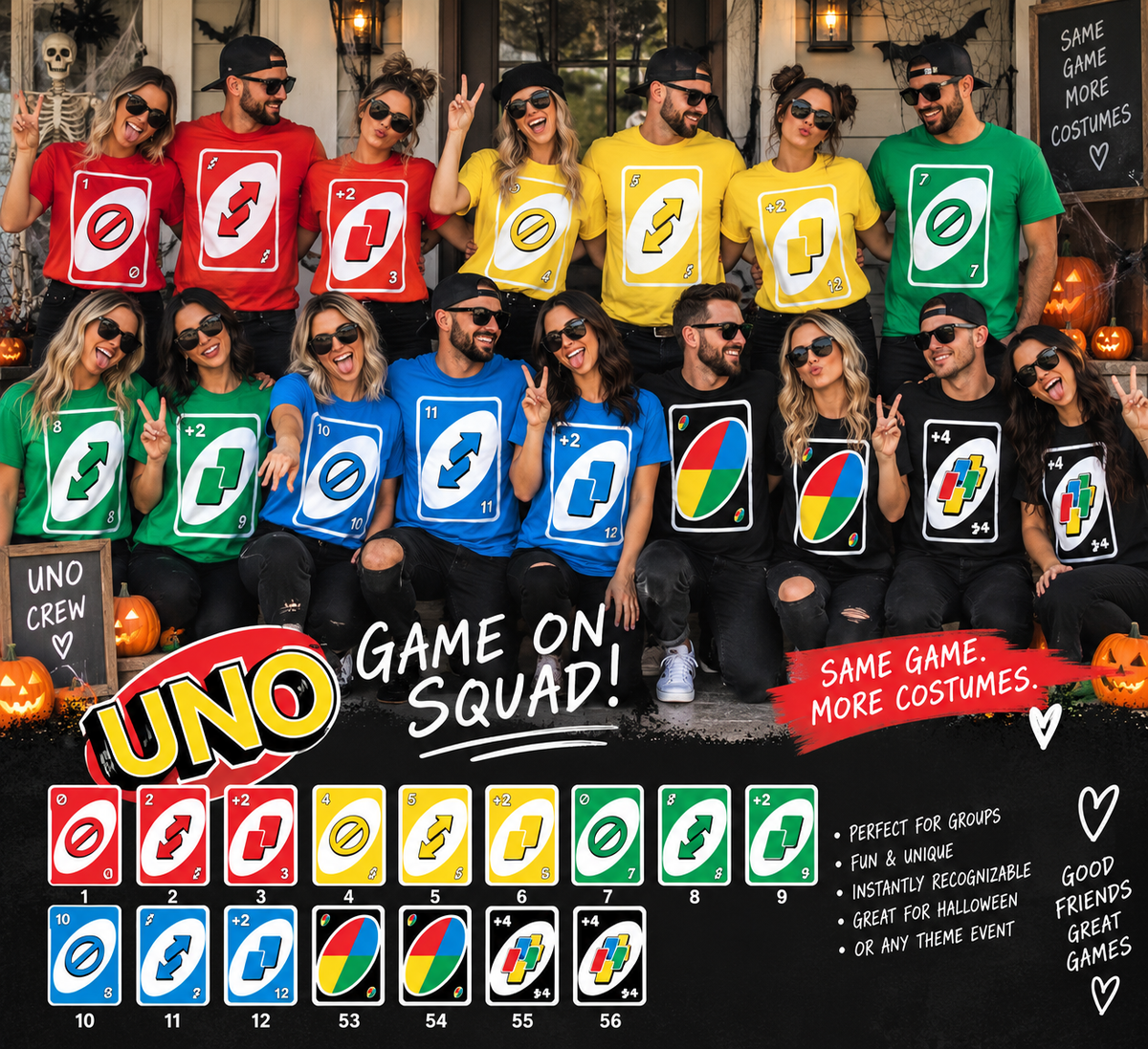 Halloween Game Night Graphic T-Shirts