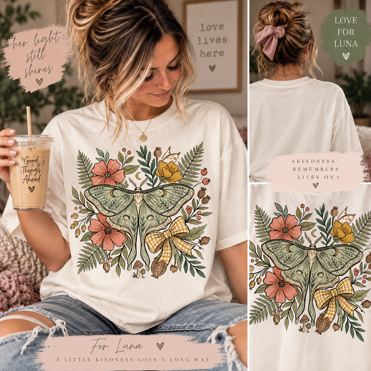 Love for Luna — Wildflower Luna Moth TEE