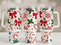 🎀 Christmas Bows & Candy Canes 40 oz Tumbler