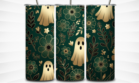👻 Vintage Floral Ghosts 20 oz Tumbler