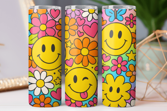 Happy Flower Power Tumbler 🌼