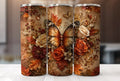 Fall Butterfly Floral 20oz Tumbler