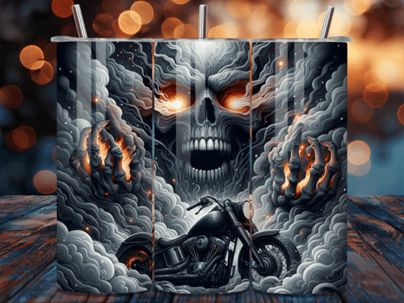 Skull Biker Tumbler