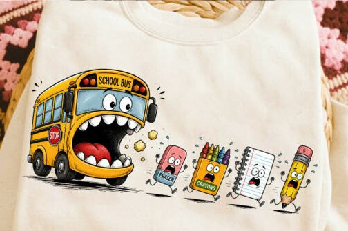 Funny School Bus Graphic Tee