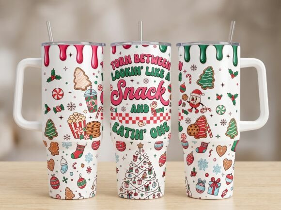 🎄 Turn Between Lookin’ Like a Snack 40 oz Tumbler