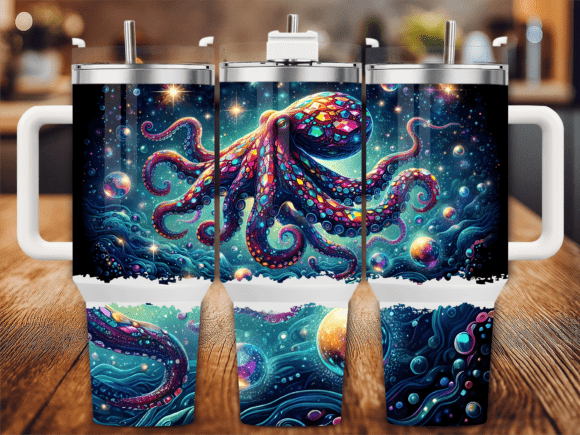 🐙 Cosmic Octopus 40 oz Tumbler