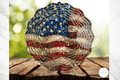 Glitter Patriotic Flag Wind Spinner