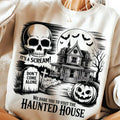 Haunted House Graphic Sweatshirt