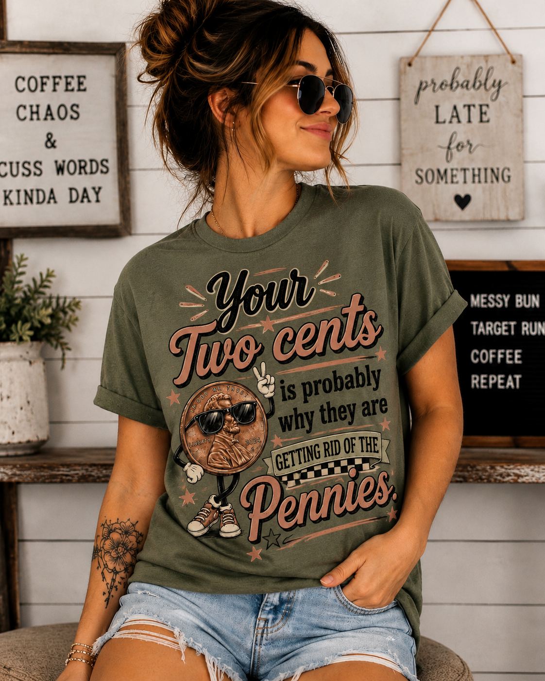 Two cents Graphic Tee